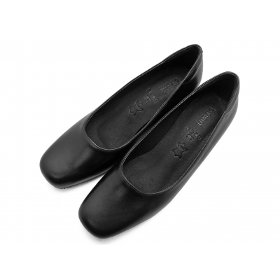 Women Courts Middle Heel SC-80 Black Nappa