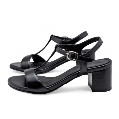 รองเท้าแตะ SC-81 หนังนิ่มดำ