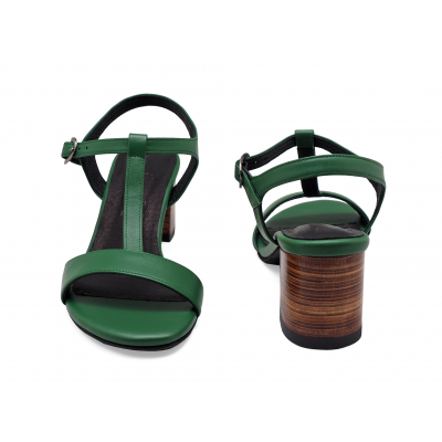 Women Sandals SC-81 Green Nappa