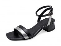 Women Sandals SC-84 Black-Silver Nappa