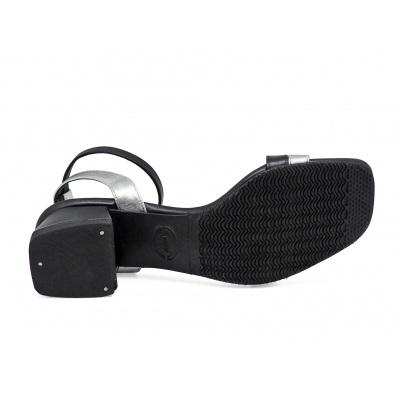 Women Sandals SC-84 Black-Silver Nappa