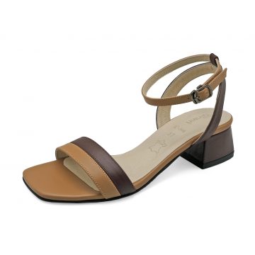 Women Sandals SC-84 Beige-Brown Nappa