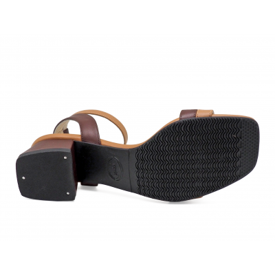 Women Sandals SC-84 Beige-Brown Nappa