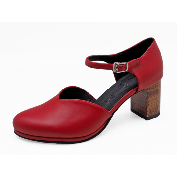 Women Sandals SC-85 Red Nappa