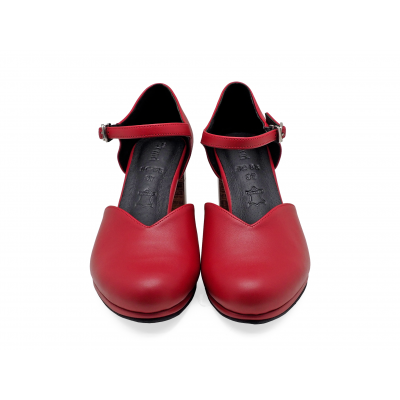 Women Sandals SC-85 Red Nappa