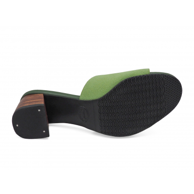 Women Sandals SC-88 Light Green Suede