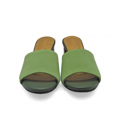 Women Sandals SC-88 Light Green Suede