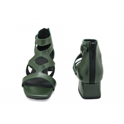 Women Sandals SC-89 CCO Green Leather