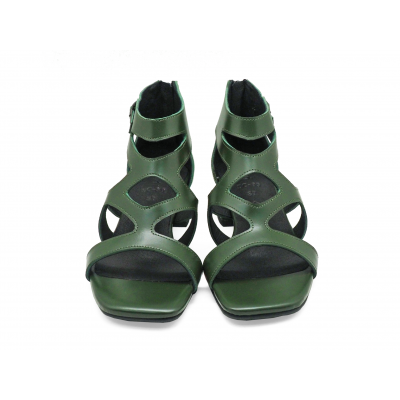 Women Sandals SC-89 CCO Green Leather