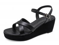 รองเท้าแตะ SC-90 หนังนิ่มดำ