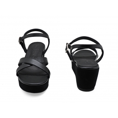 รองเท้าแตะ SC-90 หนังนิ่มดำ