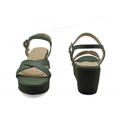 รองเท้าแตะ SC-90 หนังนิ่มเขียวขี้ม้า