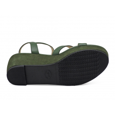 รองเท้าแตะ SC-90 หนังนิ่มเขียวขี้ม้า