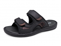 Men Sandals SKA-25 Black Nubuck-Brown Nubuck (Oiled)