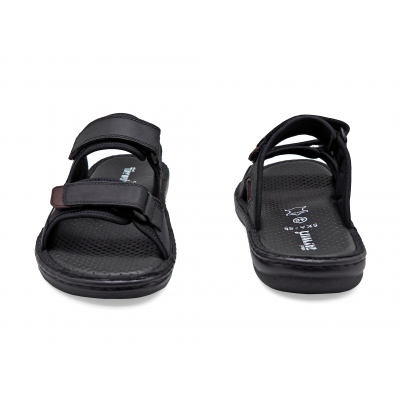 Men Sandals SKA-25 Black Nubuck-Brown Nubuck (Oiled)
