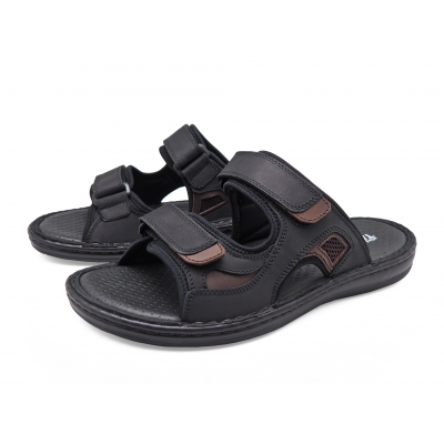 Men Sandals SKA-25 Black Nubuck-Brown Nubuck (Oiled)