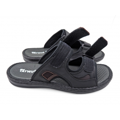 Men Sandals SKA-25 Black Nubuck-Brown Nubuck (Oiled)