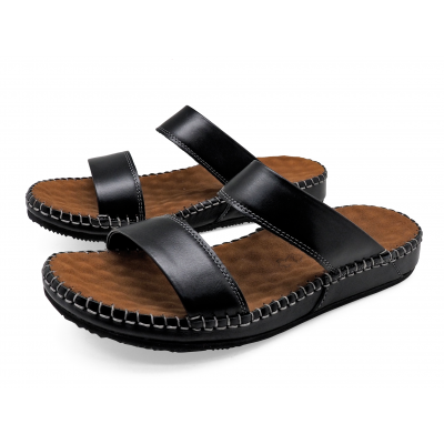 Sandals Flat SKC-16 Black Nappa