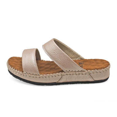 Sandals Flat SKC-16 Pink Corrected Grain Leather