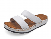 Sandals Flat SKC-16 White Corrected Grain Leather