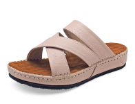 Sandals Flat SKC-17 Old Rose Pink Corrected Grain Leather