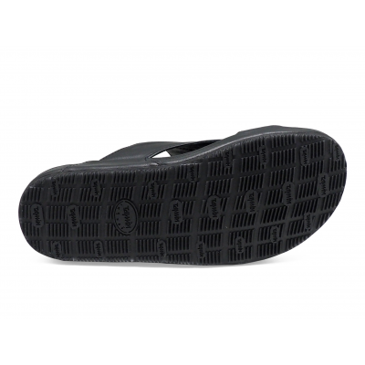 รองเท้าแตะ SKC-18 หนังชามัวร์ดำ-นิ่มดำ