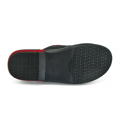 Men Sandals SKF-27 Red Suede-White-Black Corrected Grain Leather