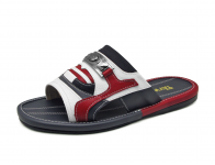 Men Sandals SKF-35 White Corrected Grain Leather-Navy Nappa-Red Nappa-Black Fabric