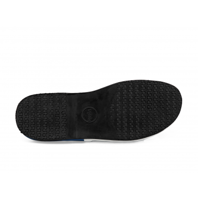 Men Sandals SKF-38 Black&Blue Nappa-White Pebble grain Microfiber Leather
