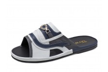 รองเท้าแตะ SKF-40 หนังไมโครไฟเบอร์นิ่มเทาแก่-นิ่มขาว-นิ่มกรมท่า