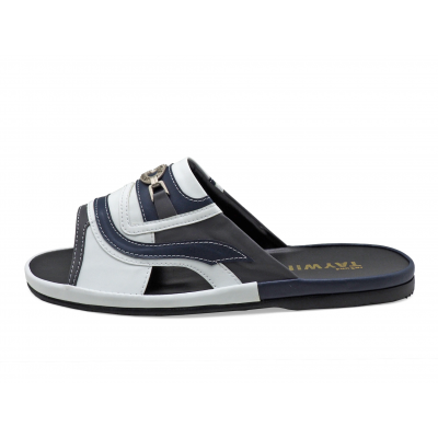 รองเท้าแตะ SKF-40 หนังไมโครไฟเบอร์นิ่มเทาแก่-นิ่มขาว-นิ่มกรมท่า