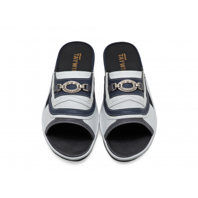 รองเท้าแตะ SKF-40 หนังไมโครไฟเบอร์นิ่มเทาแก่-นิ่มขาว-นิ่มกรมท่า