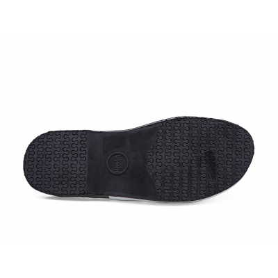 Men Sandals SKF-40 Dark Gray Nappa-White Pebble grain-Blue Nappa Microfiber Leather