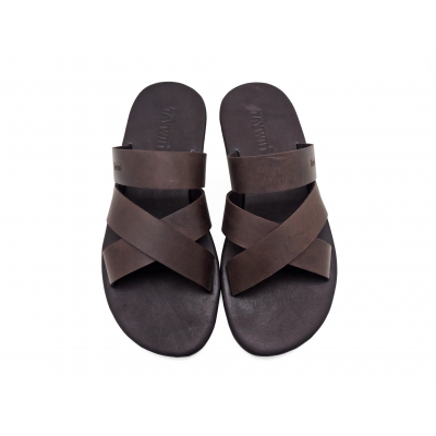 Men Sandals SKT-75 Brown Nubuck (Oiled)