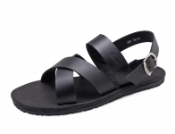 Men Sandals SKT-76 Black Leather (Oiled)