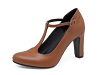 Women Courts High Heel SM-89 Tan Nappa
