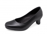 Women Courts Middle Heel SV-01 Black Nappa