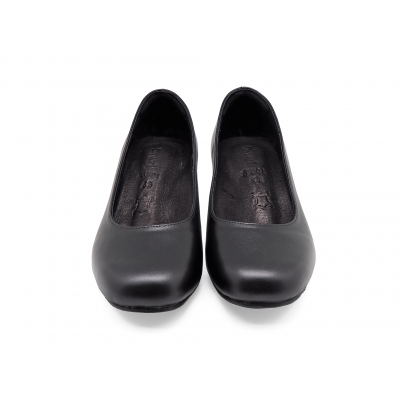 Women Courts Middle Heel SV-01 Black Nappa