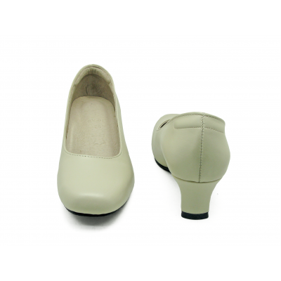 Women Courts Middle Heel SV-01 Cream Nappa