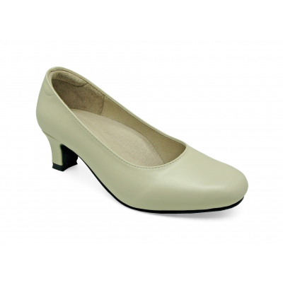 Women Courts Middle Heel SV-01 Cream Nappa