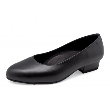 Women Courts Middle Heel SV-04 Black Nappa