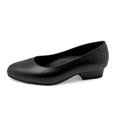 Women Courts Middle Heel SV-04 Black Nappa
