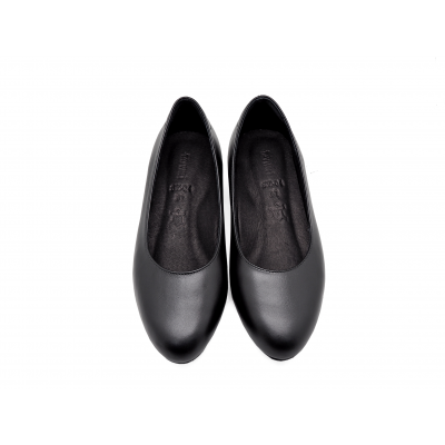 Women Courts Middle Heel SV-04 Black Nappa