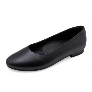 Women Courts Flat SV-05 Black Nappa