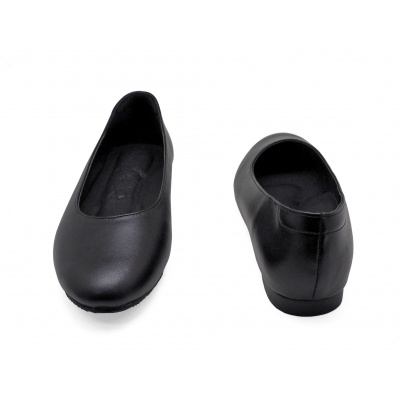 Women Courts Flat SV-05 Black Nappa