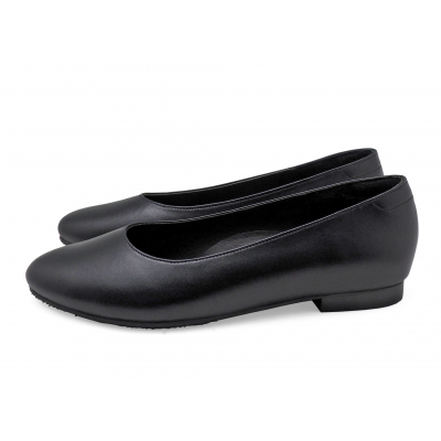Women Courts Flat SV-05 Black Nappa