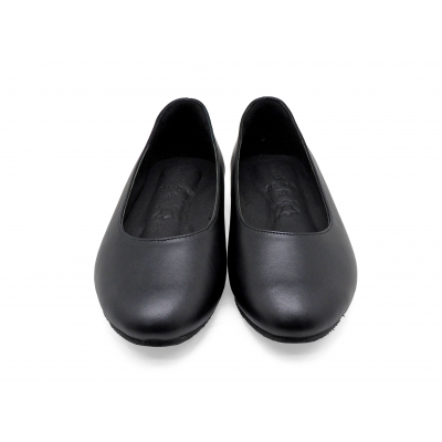 Women Courts Flat SV-05 Black Nappa