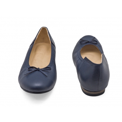 Women Courts Flat SV-06 Navy Chamois Leather