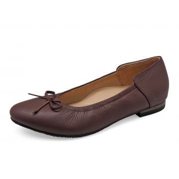 Women Courts Flat SV-06 Brown Chamois Leather