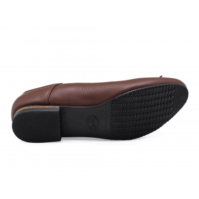 Women Courts Flat SV-06 Brown Chamois Leather